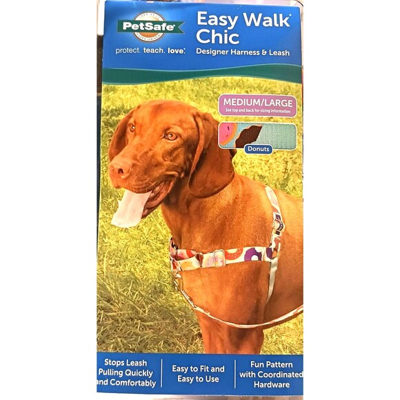 PetSafe Easy Walk Dog Harness Medium/Large No Pull Leash Donut Design NEW - Picture 1 of 4